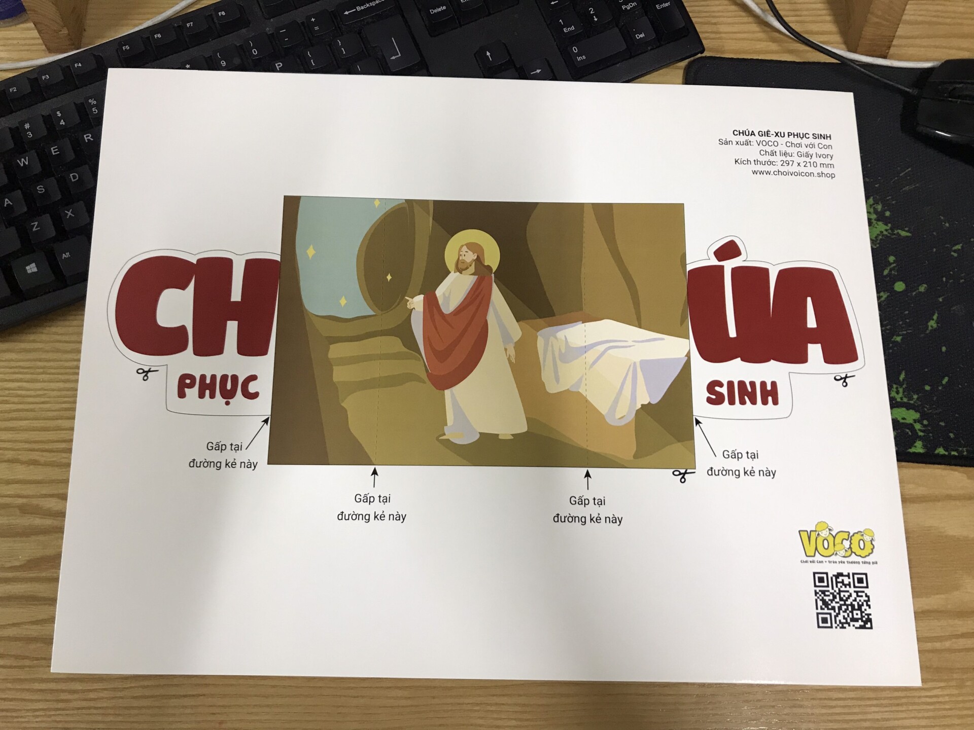 Thị cụ hình gấp Chúa Giê-xu phục sinh