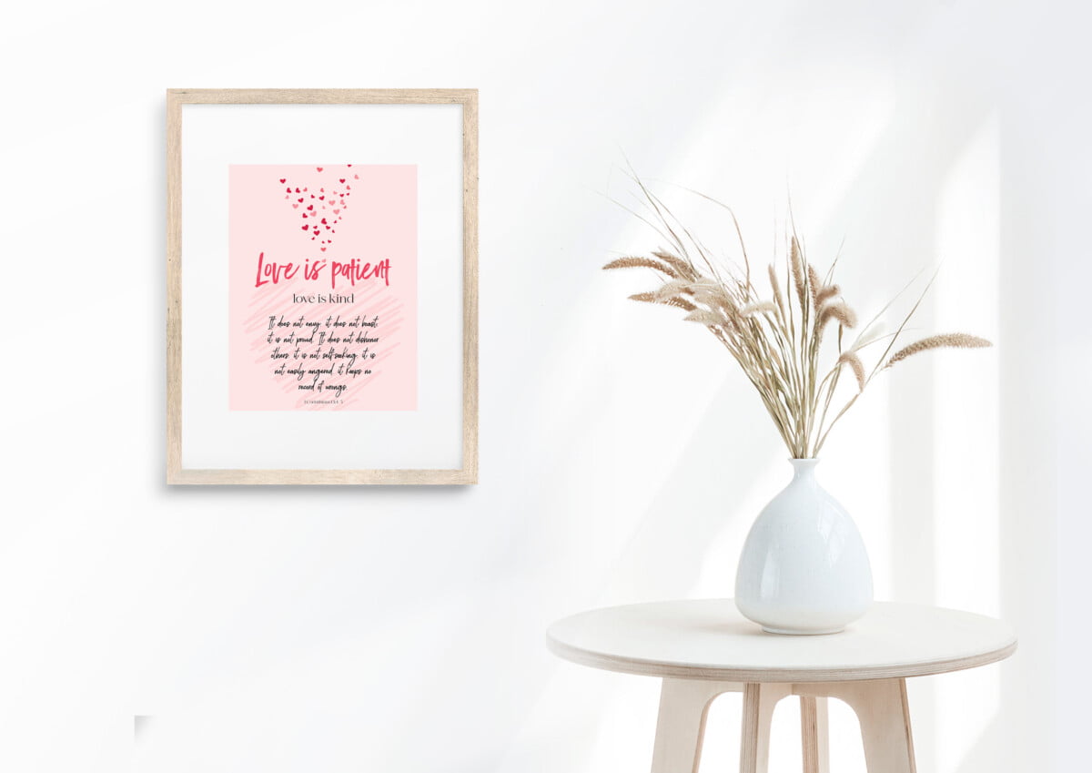 Mẫu thiết kế câu Kinh Thánh treo tường - I Cô-rinh-tô 13:4-5 (Tiếng Anh) - Ảnh 3