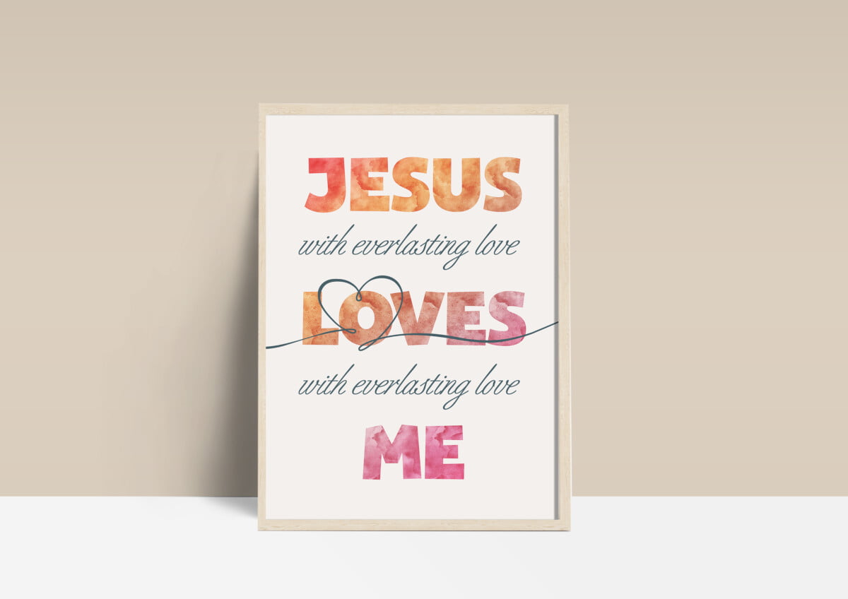 Mẫu thiết kế Jesus Loves Me