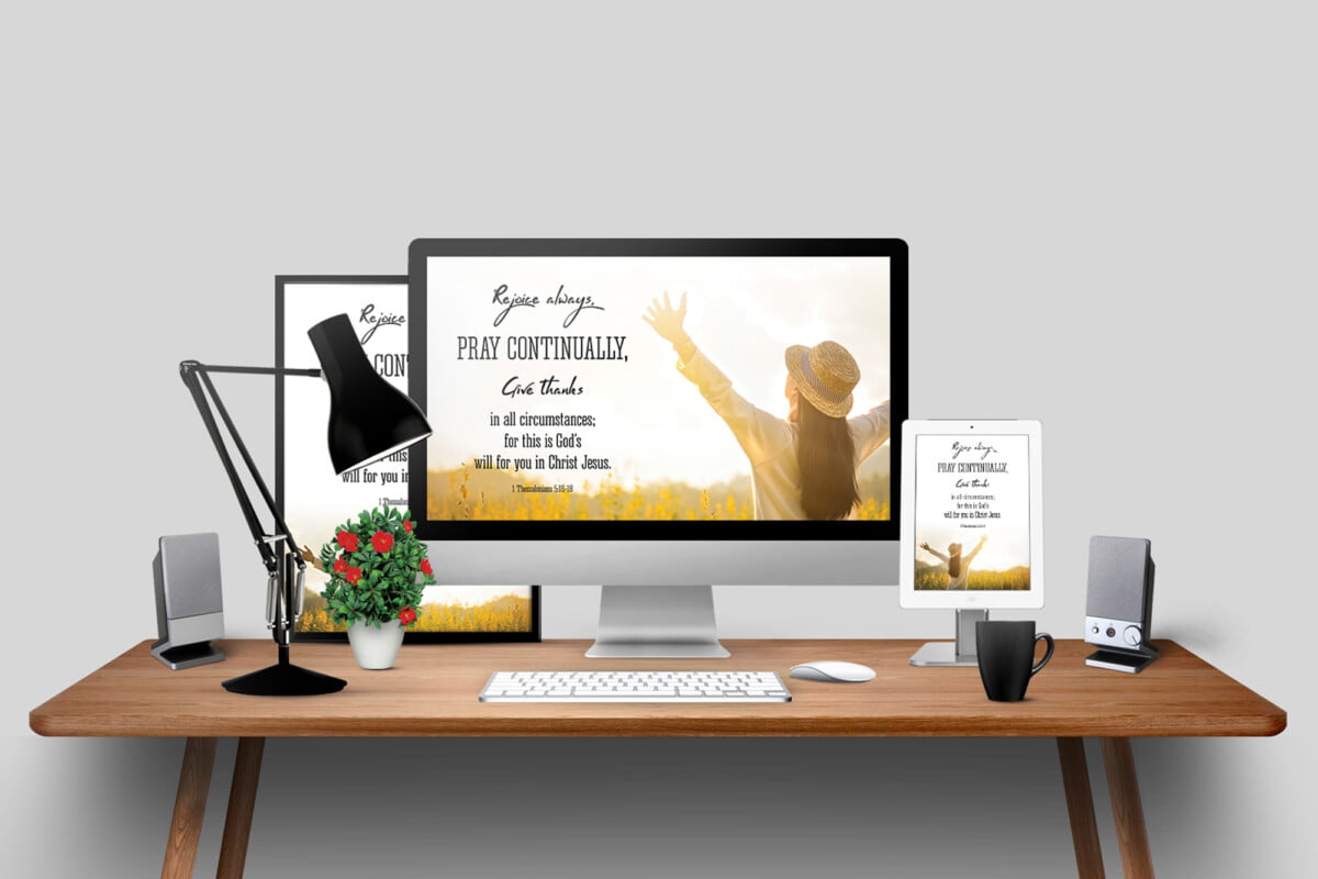 Mẫu thiết kế câu Kinh Thánh treo tường - I Tê-sa-lô-ni-ca 5:16-18 (Tiếng Anh) - Ảnh 4
