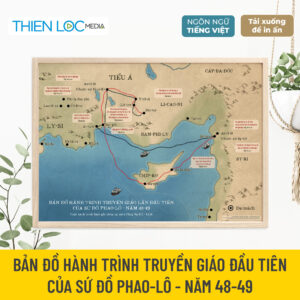 Bản đồ hành trình truyền giáo đầu tiên của sứ đồ Phao-lô (Tải xuống để in)